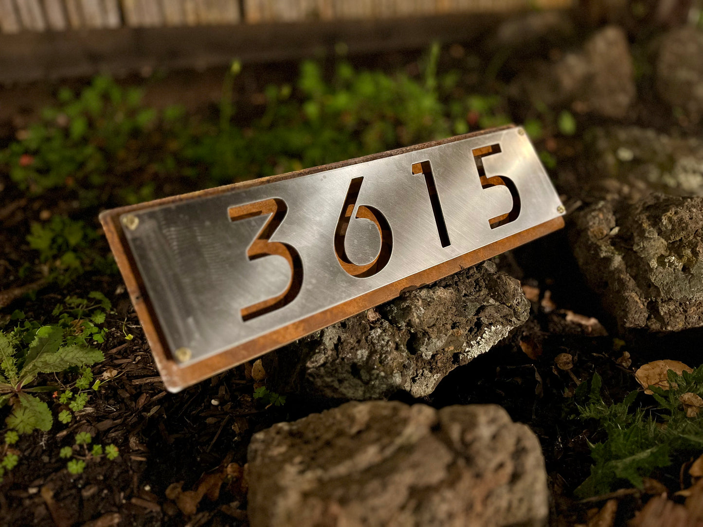 Stacked Stainless Home Address