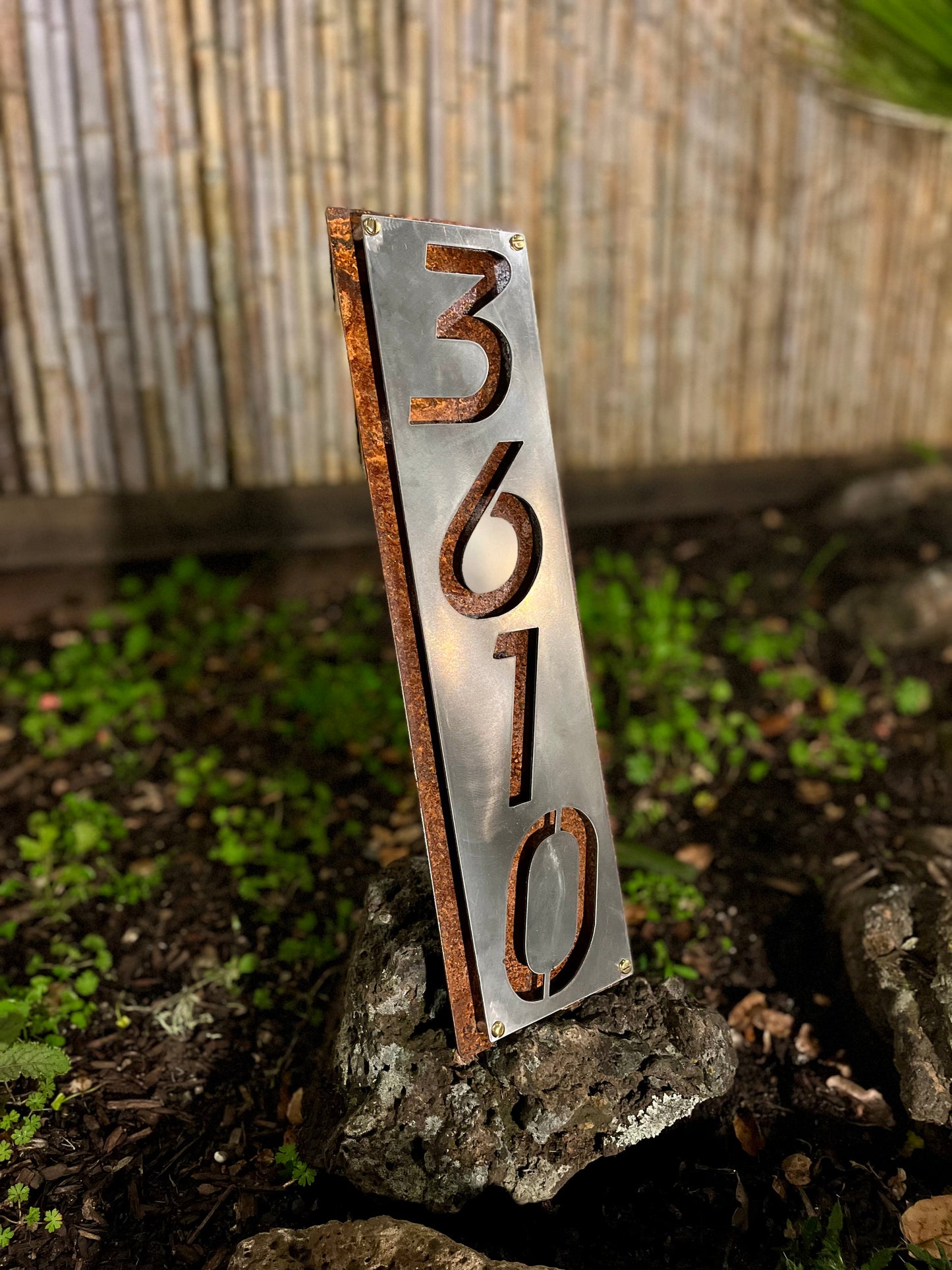 Stacked Stainless Home Address